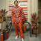 Color Block Graphic Print Shaket